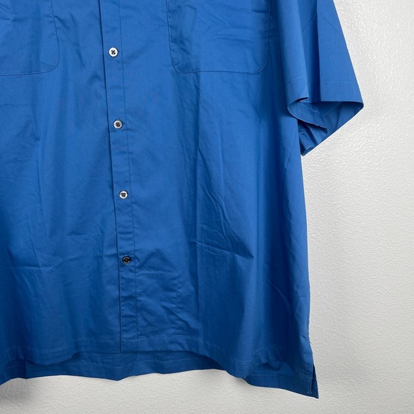 Scottevest Men's Short Sleeve‎ Button Up Travel Shirt Blue Sz XXXL - Picture 4 of 7